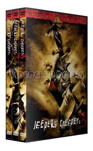 Jeepers Creepers Pack Saga Completa 3 Dvd Colección Pelicula