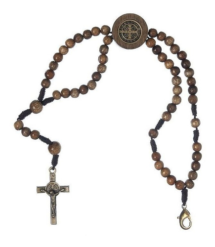 Pulseira Terço Com Cruz São Bento 4mm