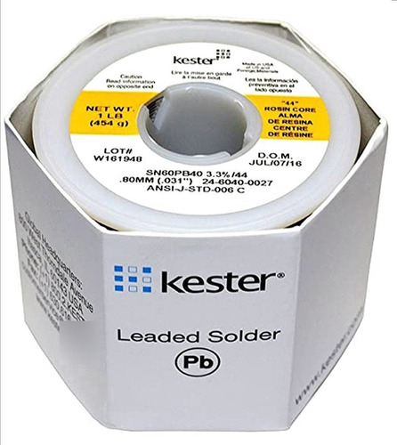 Estaño Rollo Kester Solder- 60/40 0,8mm-0.031  Diameter 3,3%