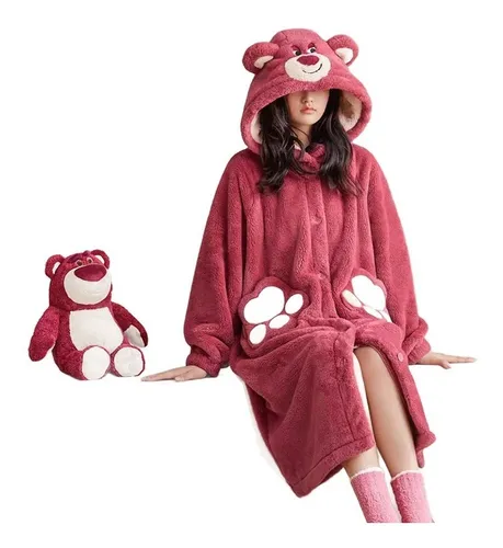 Lindo conjunto de pijamas de peluche de tiburón de pareja - Tienda de moda  Kawaii