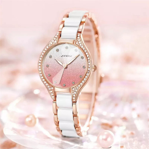 Reloj De Cuarzo Clásico Sinobi S9850 Con Diamante Luminoso