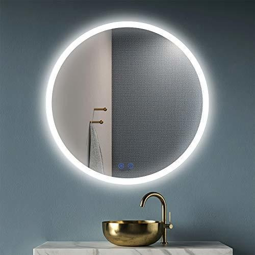 Okiss Espejo De Baño Con Luz Led, Espejo De Tocador De Monta