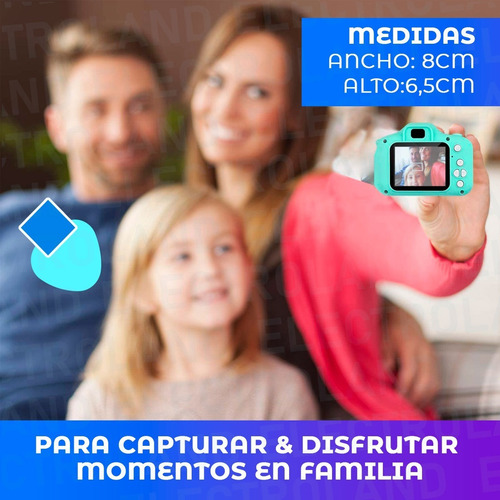 Imagen 7 de 10 de Cámara Digital Fotos Compacta Niños Recargable + Juegos 32g