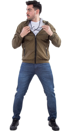 Imagen 5 de 9 de Campera Hombre Rompeviento Liso Fino Liviano Tela Avión