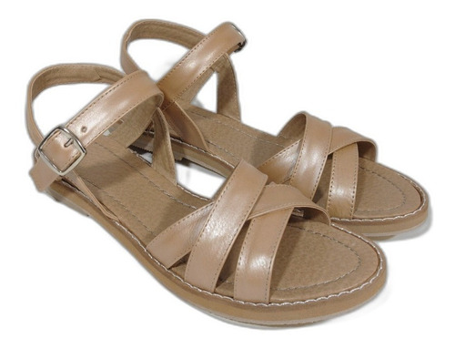 Sandalias De Mujer Numeros 41 Al 44 Color Beige Lobazapatos