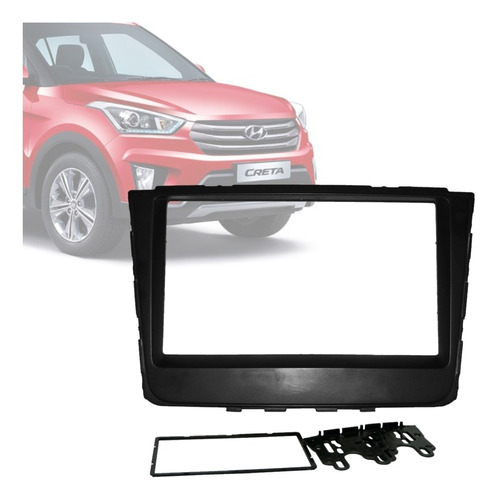 Moldura Painel 2 Din Hyundai Creta Preto