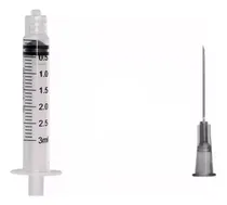 Comprar Kit Seringa 3ml Luer Lock Cu002F100 + Agulha 25x7 Cu002F100 - Full