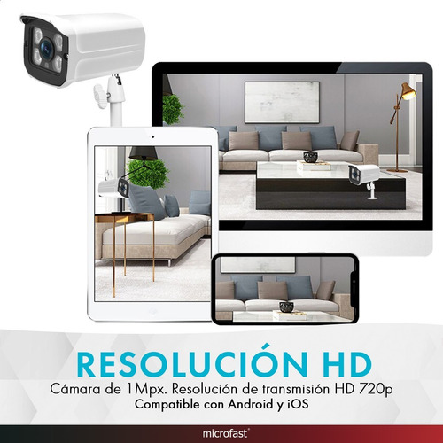 Imagen 7 de 9 de Cámara Seguridad Ip Wifi Exterior Hd Movimiento Micrófono