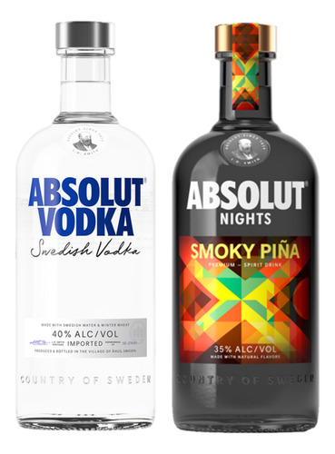 Kit Absolut Original Vodka 750 Ml + Absolut Nights Smoky