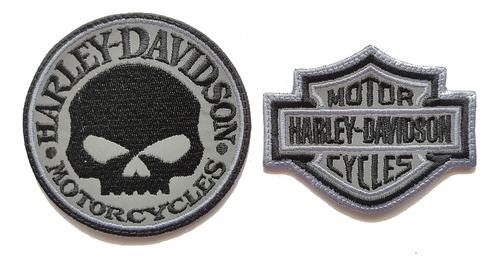 Parche Bordado Harley Davidson Cycles Willi G Relfectivos X2