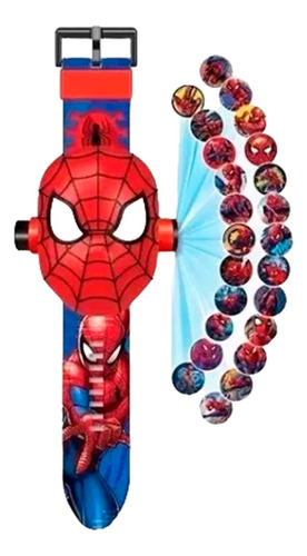 Reloj Proyector Para Niños De Spider-man Hombre Araña Marvel