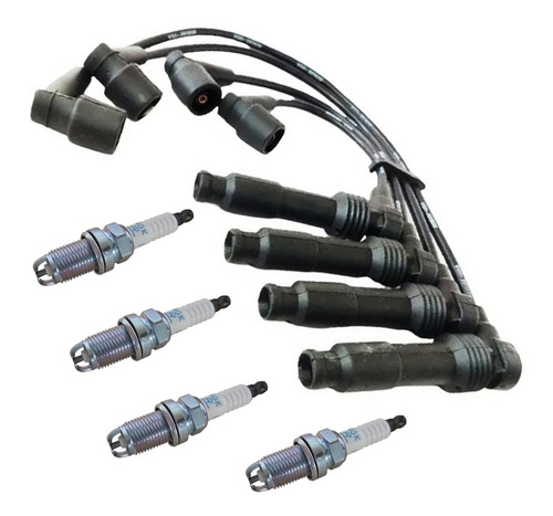 Set Cables De Bujias + 4 Bujia Acdelco Para Optra Limited