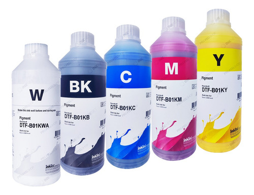 5 Litros Kit Tinta Dtf Inktec Plotter Ep I3200 Dx4 Dx5 Dx7