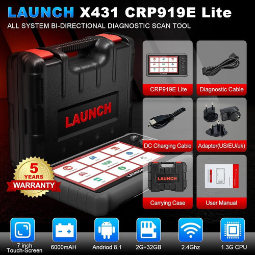 Escaner Automotriz Launch X431 Crp919e Lite Bidireccional 32