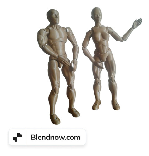 Imagen 9 de 9 de Muñeco Maniqui Femenino Articulado Body Chan 24 Cm Dibujo 3d