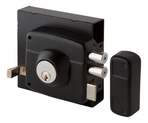 Cerradura Odis Sobreponer L323 Negra Acc Portones Con Caja