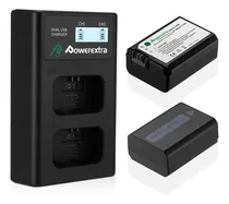 Comprar 2 X Batería Np-fw50   Lcd Dual Usb Cargador Para Sony A6000 