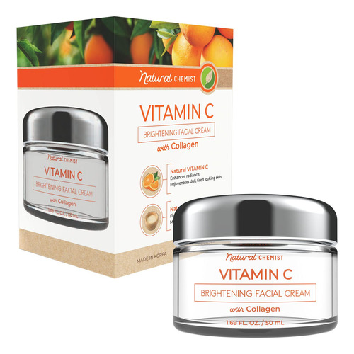 Natural Chemist Crema Hidratante De Da Con Vitamina C Y CoLG