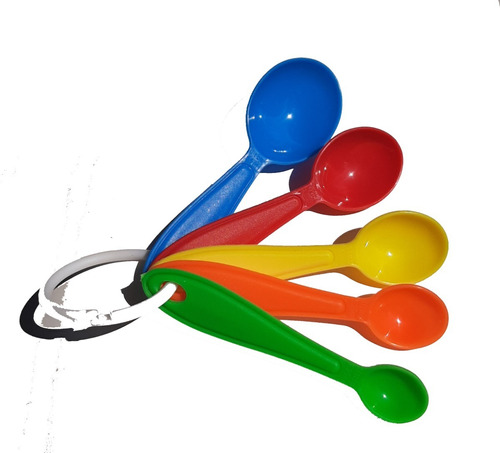 Set Juego Cucharas Medidoras X 5 Plasticas Cocina Reposteria