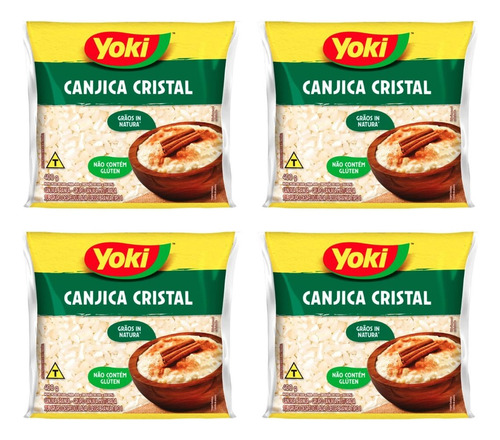 Kit C/4 Canjica Cristal Yoki 400g