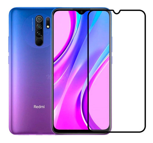 Vidrio Templado Para Xiaomi Redmi 9 Full Cover Full Glue