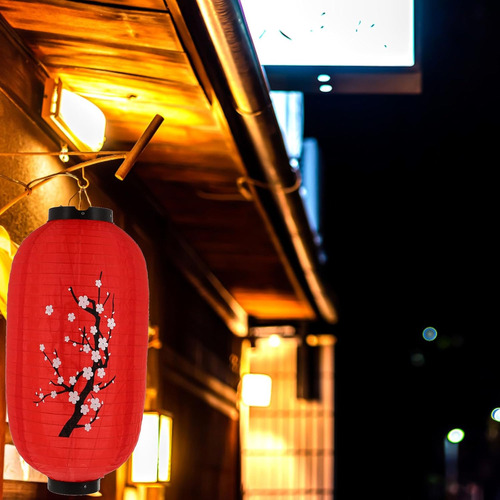 Farol De Seda Colgante Estilo Japonés Para Interiores Y Exte