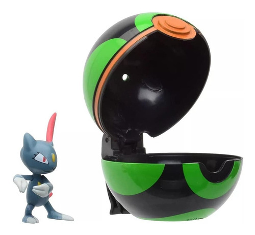 Sneasel 4cm Con Pokebola 7cm Pokemon Jazwares
