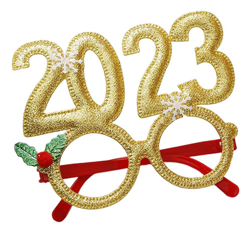 Gafas De Navidad Foto Prop Favor De Fiesta Dorado