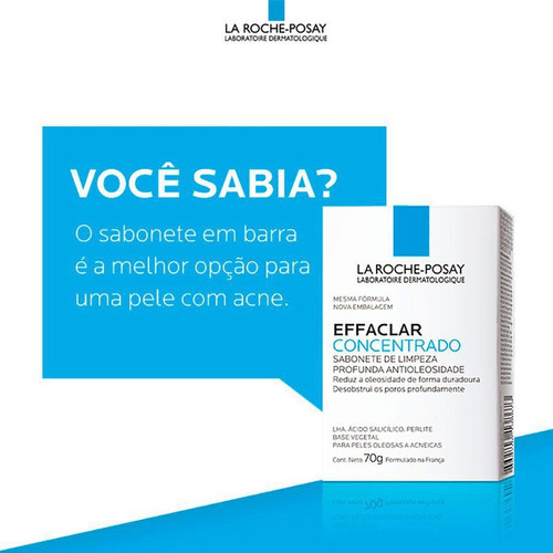 Imagem 2 de 2 de Sabonete Facial La Roche-posay Effaclar Concentrado 70g
