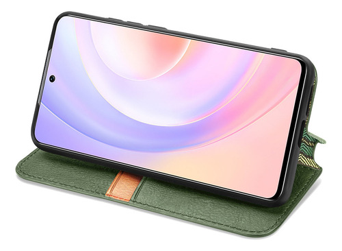 Funda De Piel Tipo Cartera Para Oppo Reno 13 F 4g, Reno 13 F 5g Y A5 Pro, Cierre Magnético Oculto