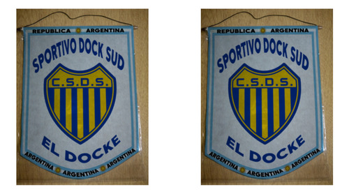 Banderin Chico 13cm Sportivo Dock Sud