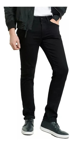 Calça Skinny Masculina Jeans Sarja Preta Black Do 36 Ao 50