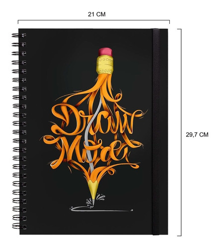 Imagem 5 de 10 de Sketchbook Caderno De Desenho 100págs 50 Folhas A4 180g