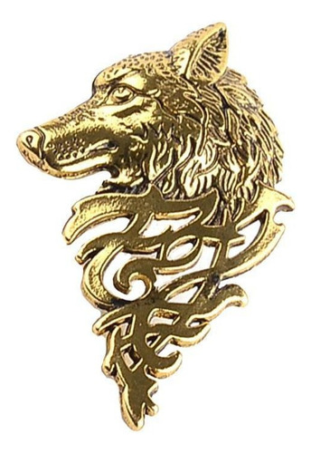 Broche Retro Lobo Insignia Pin De Solapa Pin Camisa Traje Pa