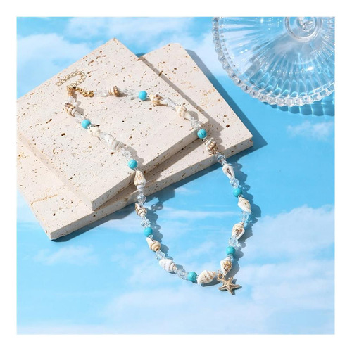 Hwjq 3 Piezas Bohemia Concha Estrella De Mar Collar Verano Tamaño 1. 8 Cm