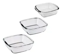 Comprar Pack 3 Asaderas Refractario Horno Vidrio Templado Nadir