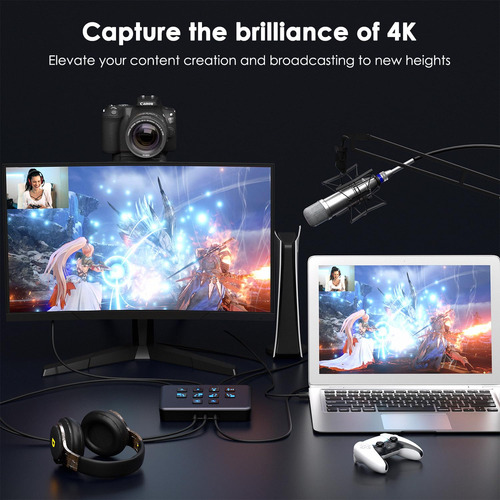 Tarjeta Captura Video Hdmi Dual 4k Usb 3.0 Para Streaming Pi