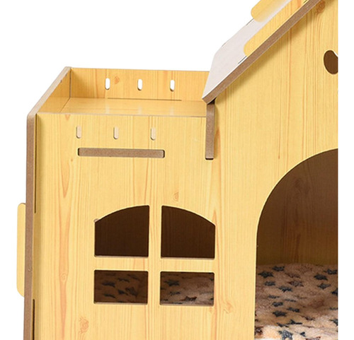 Casa De Madera Para Gatos, Tienda Para Gatos, Sin Puerta