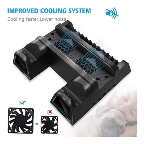 Ps4 Base Multifuncional Com Cooler E Carregador De Controle