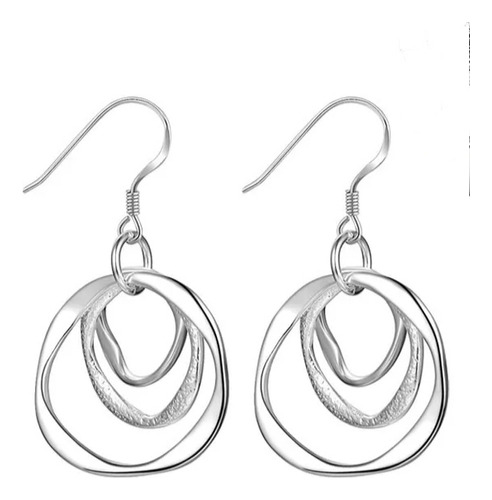 Aros Pendientes Circulos De Plata 925