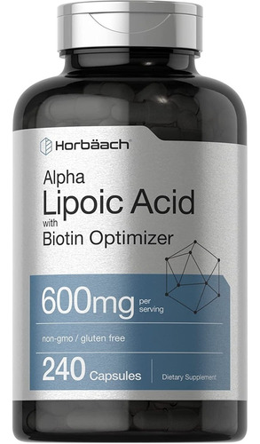 Ácido Alfa Lipoico 600 Mg Horbäach 200 Capsulas