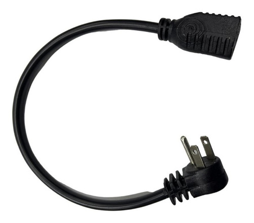 Cable Extension De Poder 30 Cm En Angulo Nema 5-15 