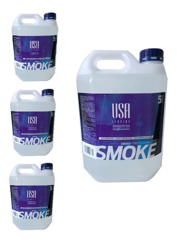 Pack X 4 Liquido Humo Usa Liquids Smoke 5 Litros Profesional