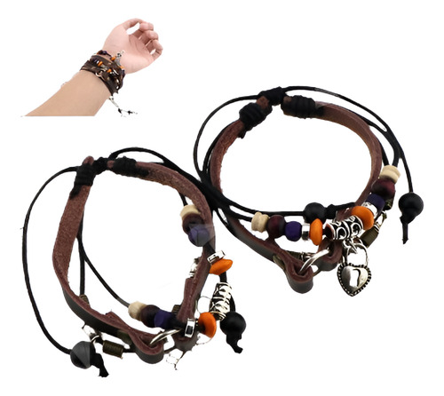 Multi Color Cerradura Y Clave Pulseras Amistad Amantes Parej