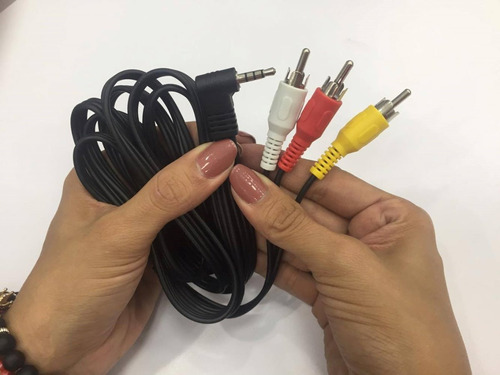 Cable Con Plug 3.5 Mm A 3 Plugs Rca Para Videocámara, De 1,8