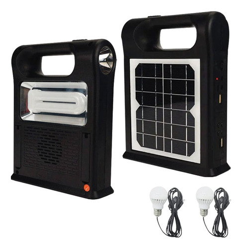 Kit Solar Portatil Panel + Lamparas Led Multifuncion Ahorro