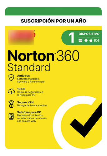 Norton 360 Classic 2024  Antivirus 1 Disp 1 Año