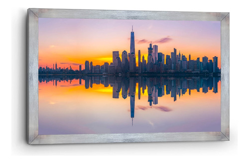 Cuadro Enmarcado Clasico Nueva York Amanecer 90x140cm