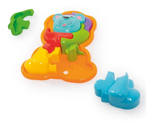 Imagen 3 de 3 de Puzzle Rompecabezas Leon 3d Didáctico Calesita Ta Te Ti