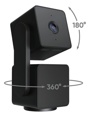 WYZE Cam Pan V3, Cámara de Seguridad WiFi con Horizontal/Vertical/Zoom de 2MP, Detección de Movimiento, Audio Bidireccional, Visión Nocturna en Color, IP65, Funciona con Alexa y Google, Negra